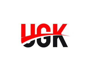 UGK Letter Initial Logo Design Vector Illustration