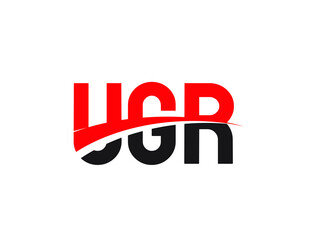 UGR Letter Initial Logo Design Vector Illustration
