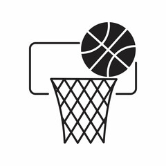 Basketball black glyph icon