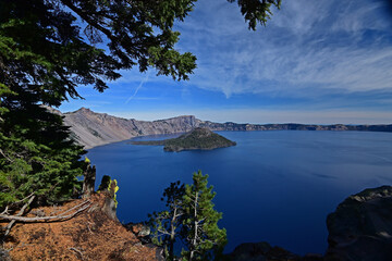 Wizard Island in Crater Lake National Park, Oregon