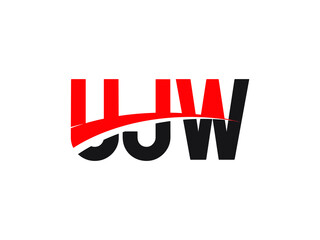 UJW Letter Initial Logo Design Vector Illustration