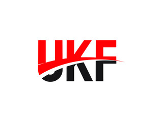 UKF Letter Initial Logo Design Vector Illustration - obrazy, fototapety, plakaty