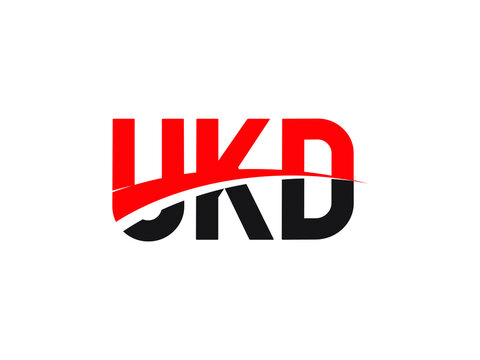 UKD Letter Initial Logo Design Vector Illustration