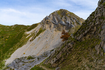 Autumn landscape in the Somiedo natural park in Asturias. 