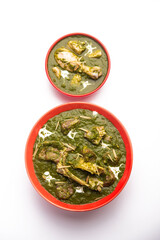 Palak mutton and chicken curry