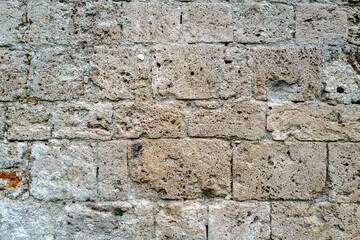 Textur, Hintergrund, alte Tuffmauer Burg