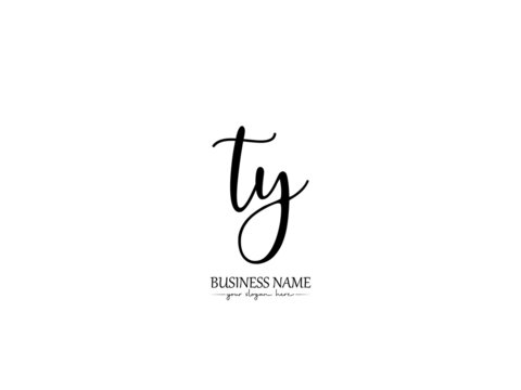 Letter TY Logo, New Handwriting TY t y Signature Logo Template Vector For all Kind Of Use