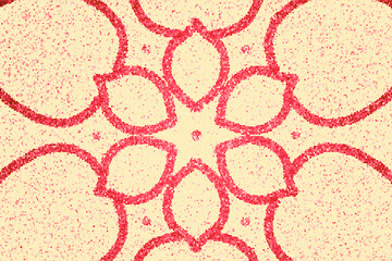 Pink flower outline Mandala background.