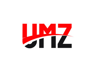 UMZ Letter Initial Logo Design Vector Illustration