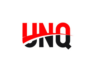 UNQ Letter Initial Logo Design Vector Illustration