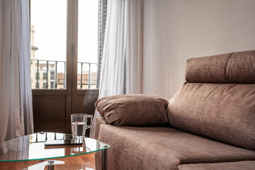 Rest area with views of the city from a vacation rental apartment