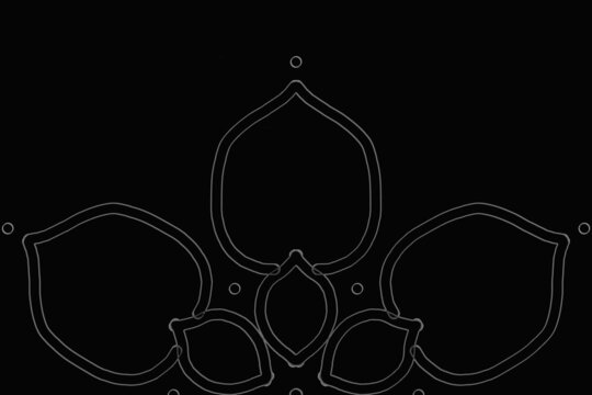 Grey Flower outline Mandala background.