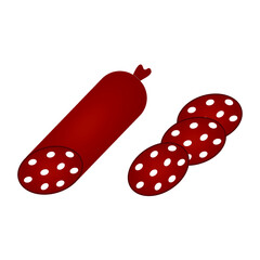 A smokes sausage in vector 