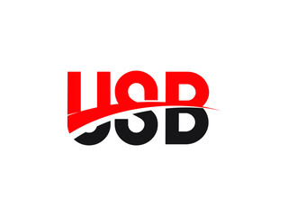 USB Letter Initial Logo Design Vector Illustration