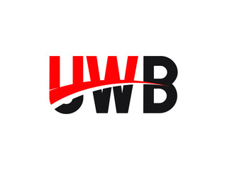 UWB Letter Initial Logo Design Vector Illustration