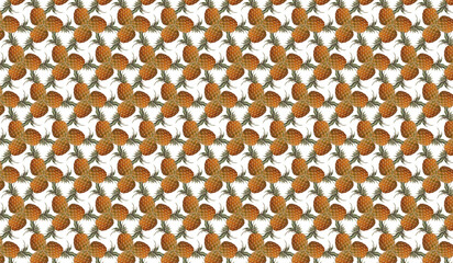 Geometric Pineapple Background - Seamless Pattern