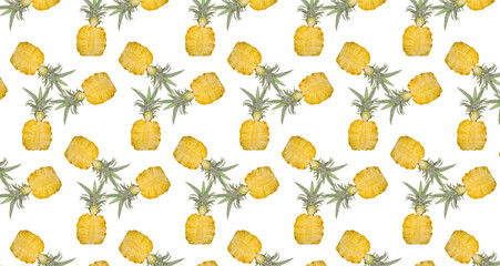 Geometric Pineapple Background - Seamless Pattern