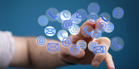 email on computer Businessman is working to important reminder