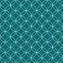 White and Green circle pattern line, seamless background. The seamless geometric pattern of circles. Wrapping paper.