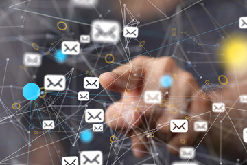 Naklejka premium support communication contact concept service