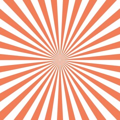 Orange and white Sunburst Pattern Background. Rays. Sunburst background. Vector illustration. Orange and white radial background.
