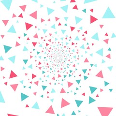 A background with place for your content. Black hole colorful. Abstract background. Triangles geometric, triangles background. Triangles Hipster. Abstract Psychedelic. Endless round tunnel. 