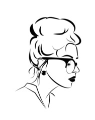 Girl with glasses art