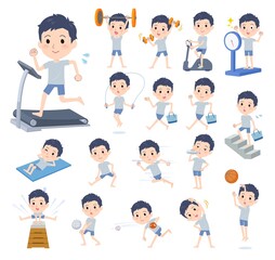 エクササイズやスポーツに関する無課金アバター男性のセット