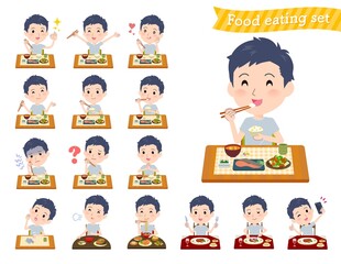 食事に関する無課金アバター男性のセット