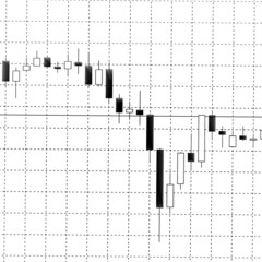 3d render stock market trading view black and white candle stick curve background wallpaper poster