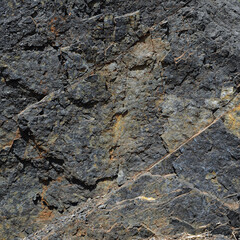 Veta de carbón en la mina a cielo abierto de Puertollano Castilla la Mnacha España. Minas de carbón de Puertollano. Minas de carbón de España. Energía contaminante