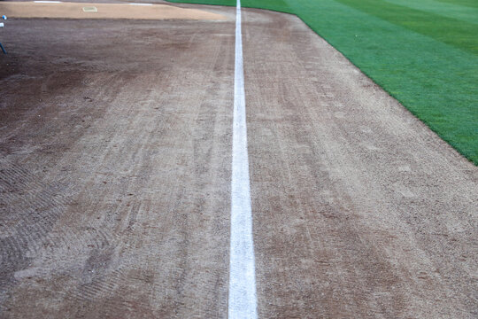 foul line on baseball field