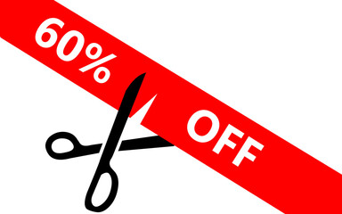 60% OFF sixty PERCENT DISCOUNT