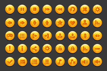 set of video game buttons