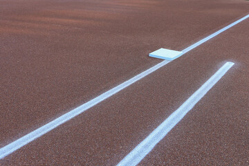 Baseball field painted lines