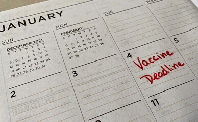 Marking the calendar for the January 4th US national deadline for large companies to mandate the...