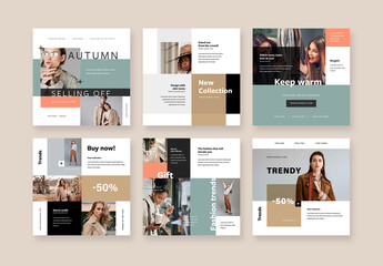 Trendy Autumn Social Media Post Layouts