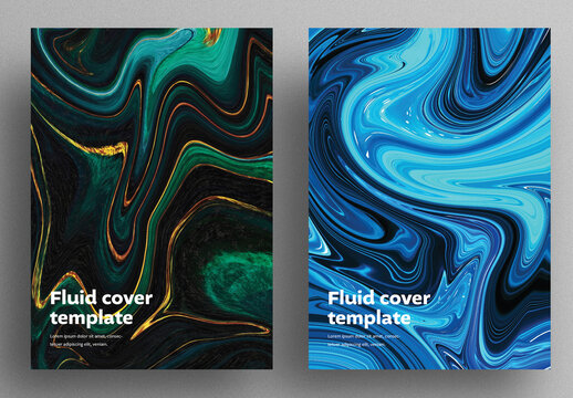 Abstract Fluid Covers for Brochure Front Page
