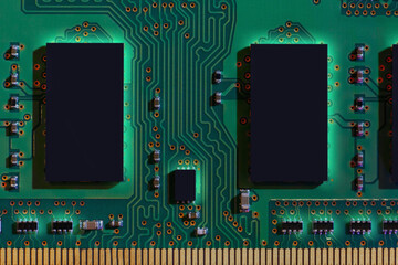 Large elements of the SSD memory storage for a modern microchip of a new generation based on...