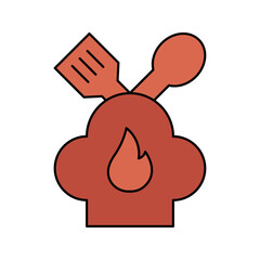 Creative cooking chef icon vector