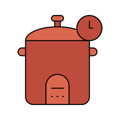 Creative rice cooker icon vector
