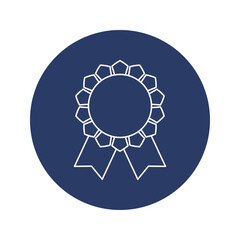 creative badge ribbon icon vector