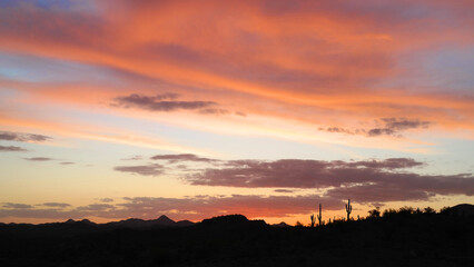 Sunset on the Desert - The sun is setting on this desert landscape