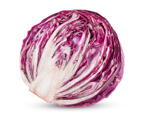 Obraz premium Radicchio leaf, red salad isolated on white