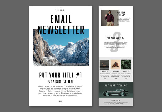Photoshop Email Newsletter Layout