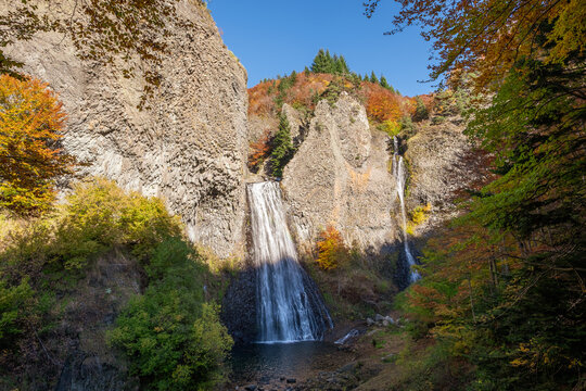 France, Ard&egrave;che (07), la cascade du Ray-Pic.