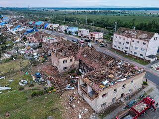Schäden durch Tornado Katastrophe 