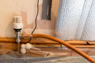 Traditional drain down of central heating system without valve using rubber hose