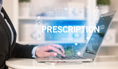 Doctor working a health check