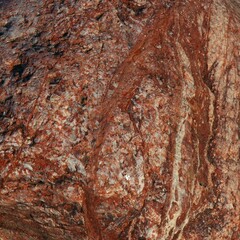 Geology. Close-up of the structure of the stone. Granite.